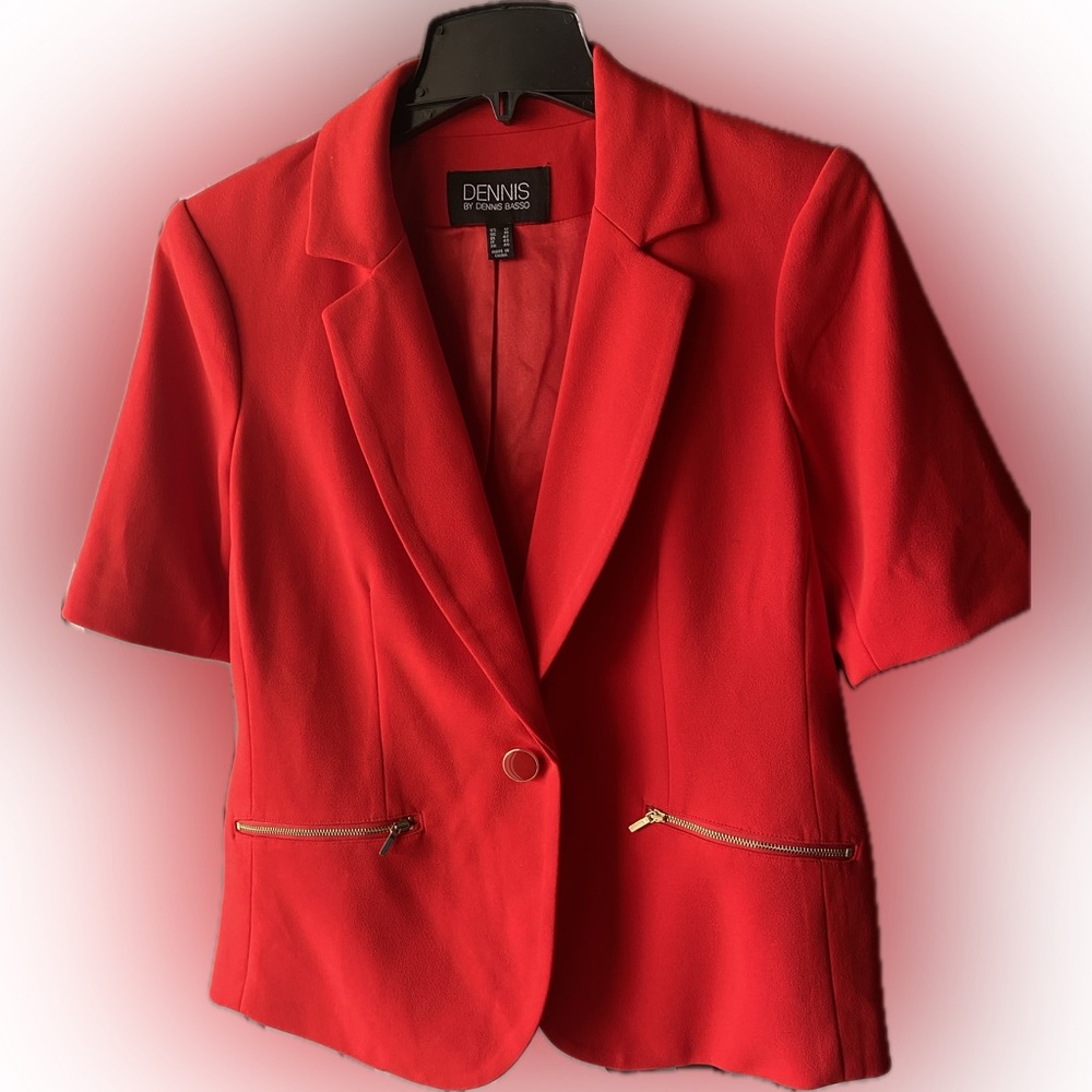 Dennis Basso women’s short sleeve dress jacket. Size 12